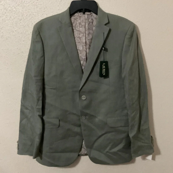 Ralph Lauren Sage Light Green Big Boys Linen Suit Jacket Size 20 Regular NWT - Picture 1 of 4